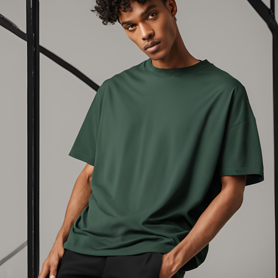 Unisex Oversized Classic T-Shit | Bottle Green