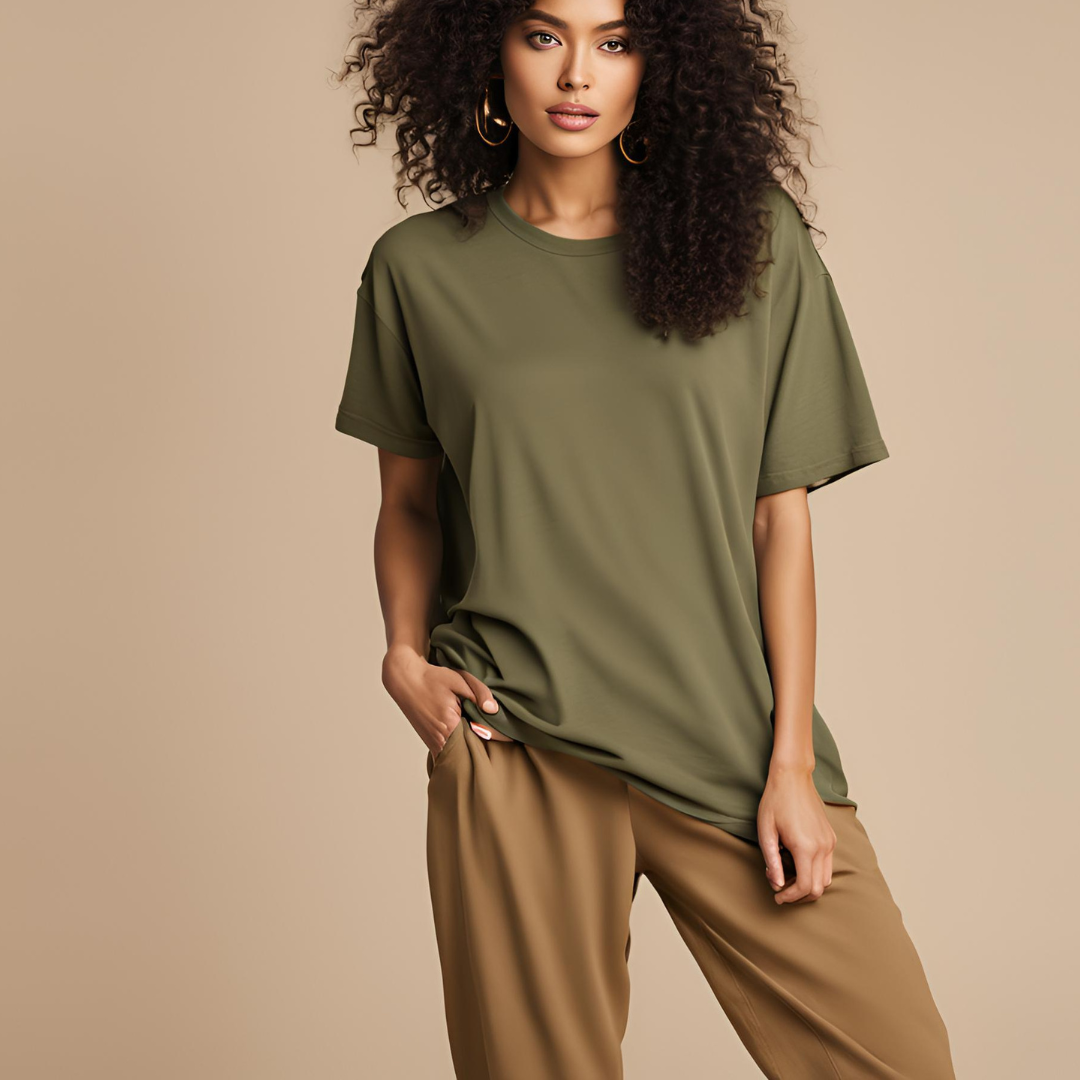 Women's Oversized Classic T-Shirt | Olive Green